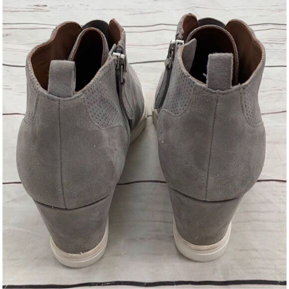 Linea Paolo Gray Ana Wedge Sneakers Size 9.5 - Picture 10 of 13